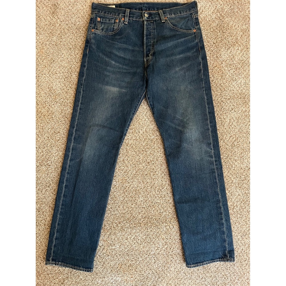 Levi's Mens 501 '93 Straight Leg Jeans 34x32 Blue Premium Denim Button Fly